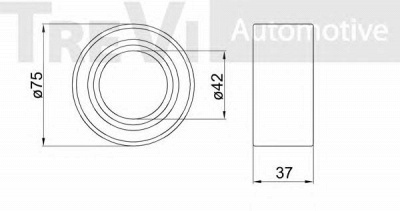 TREVI AUTOMOTIVE wb1328 -  Комплект подшипника ступицы колеса